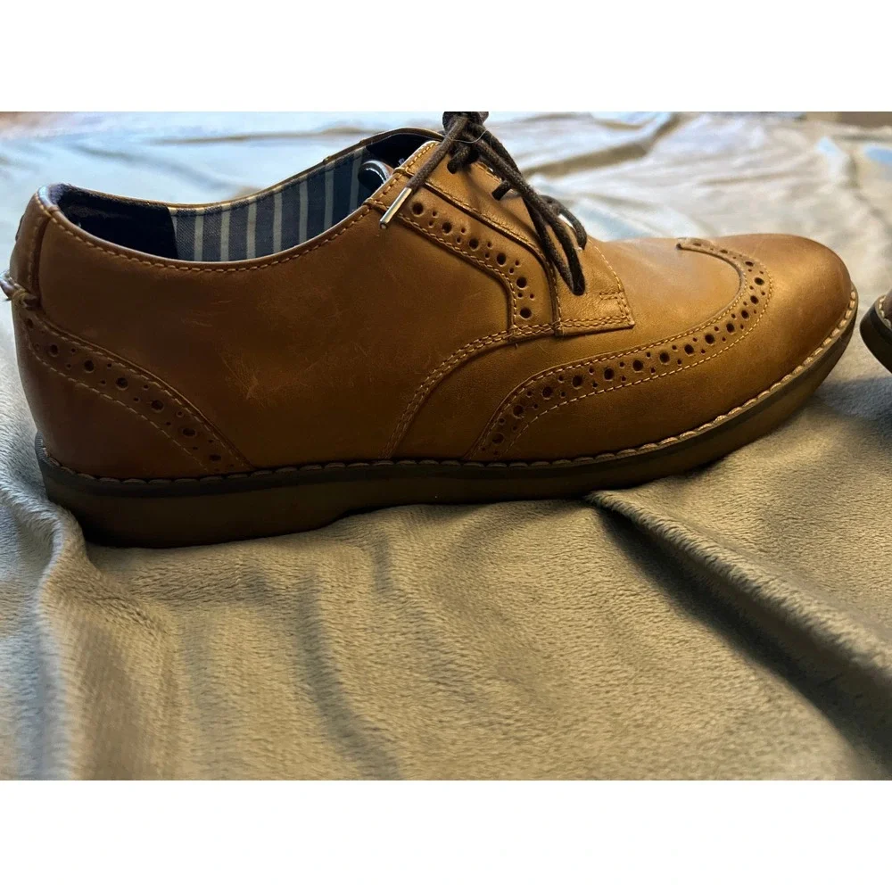 Sperry Top-Sider Mens 8.5M Brown Leather Wingtip Oxford‎ Shoes